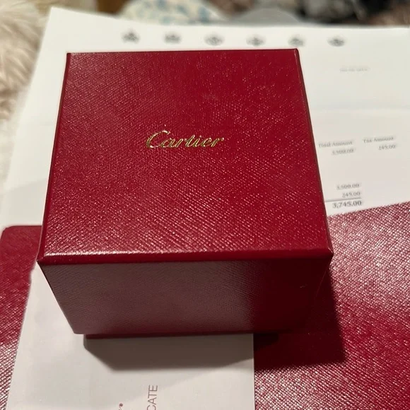 Cartier Gold Band with 3 Diamond Accents - Picture 5 of 5